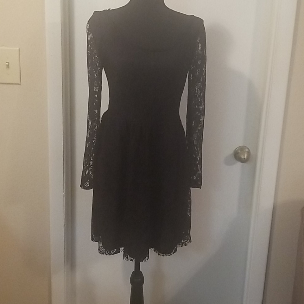 Zara long sleeve lace mini dress